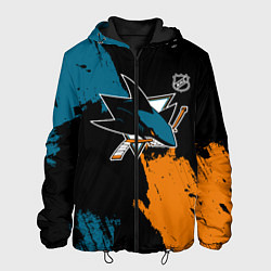 Куртка с капюшоном мужская Сан Хосе Шаркс - два цвета, цвет: 3D-черный
