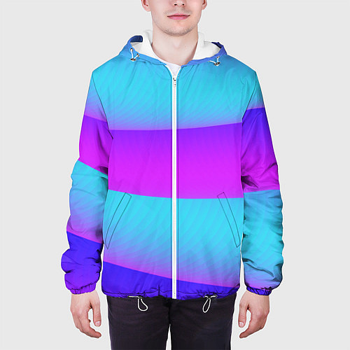 Мужская куртка Неоновый прилив / 3D-Белый – фото 3