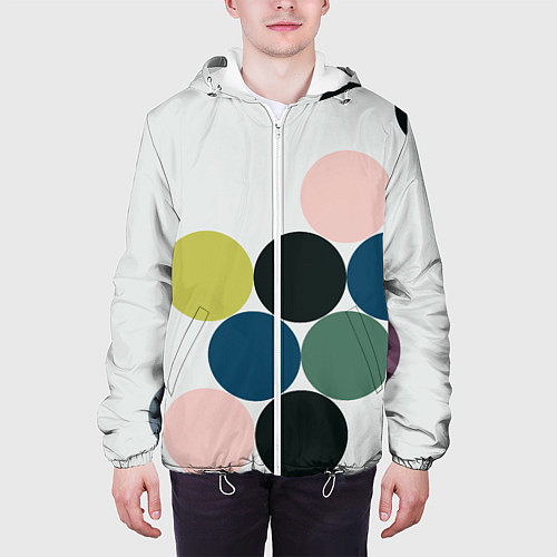 Мужская куртка Кластер чил - абстракция / 3D-Белый – фото 3