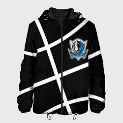 Куртка с капюшоном мужская Даллас Маверикс - текстура черного мяча, цвет: 3D-черный