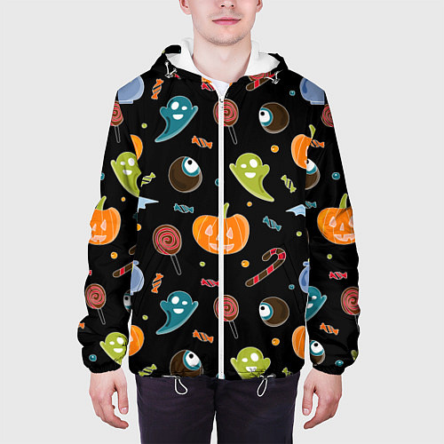 Мужская куртка Halloween black / 3D-Белый – фото 3