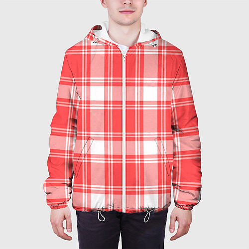 Мужская куртка Checked red white / 3D-Белый – фото 3
