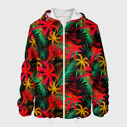Куртка с капюшоном мужская Palm yellow red, цвет: 3D-белый