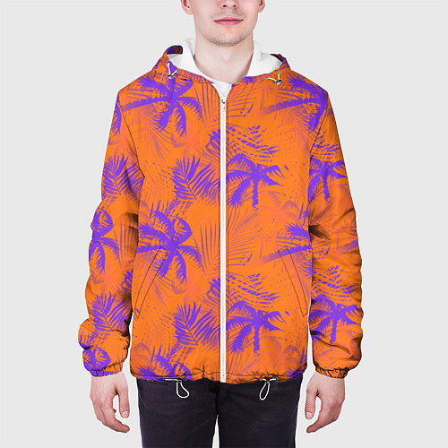 Мужская куртка Palm orange / 3D-Белый – фото 3