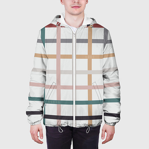 Мужская куртка Плетенка пастельная / 3D-Белый – фото 3