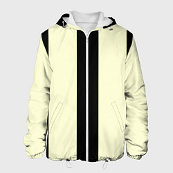 Куртка с капюшоном мужская Color black beige line, цвет: 3D-белый