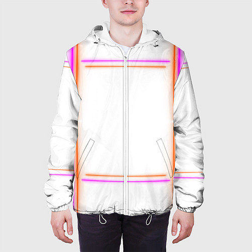 Мужская куртка Neon white orange pink / 3D-Белый – фото 3