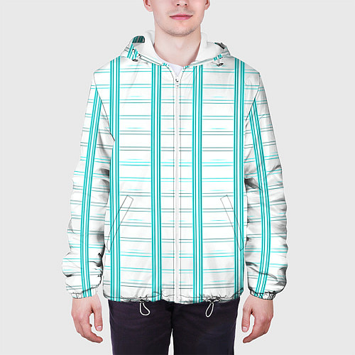 Мужская куртка Color white cage / 3D-Белый – фото 3