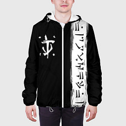 Куртка с капюшоном мужская Doom символы марса, цвет: 3D-белый — фото 2