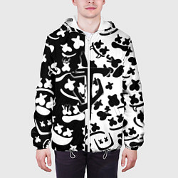 Куртка с капюшоном мужская Doom x Marshmello pattern, цвет: 3D-белый — фото 2