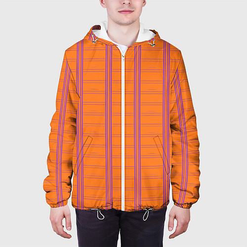 Мужская куртка Color orange cage / 3D-Белый – фото 3