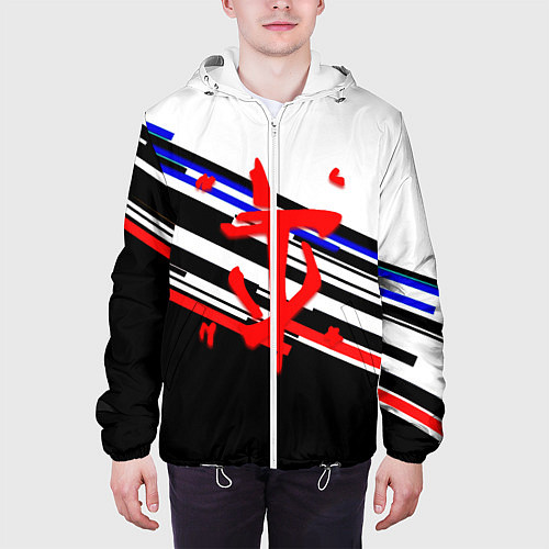 Мужская куртка Doom line color / 3D-Белый – фото 3