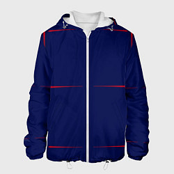 Куртка с капюшоном мужская Color blue red stripes, цвет: 3D-белый