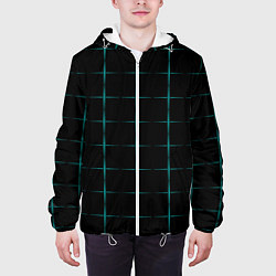 Куртка с капюшоном мужская Color black blue crosses, цвет: 3D-белый — фото 2