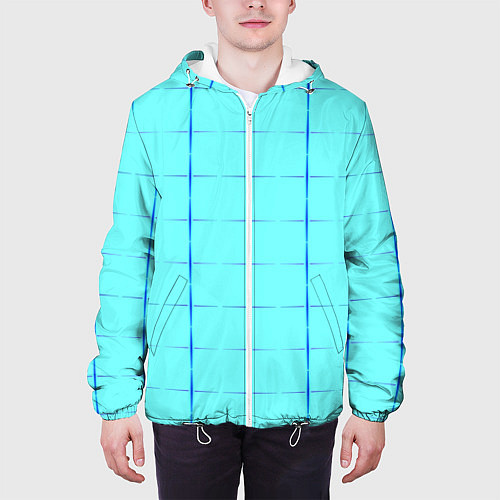 Мужская куртка Сolor blue line / 3D-Белый – фото 3