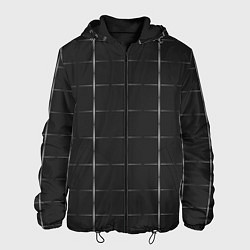 Куртка с капюшоном мужская Color grey white lines, цвет: 3D-черный