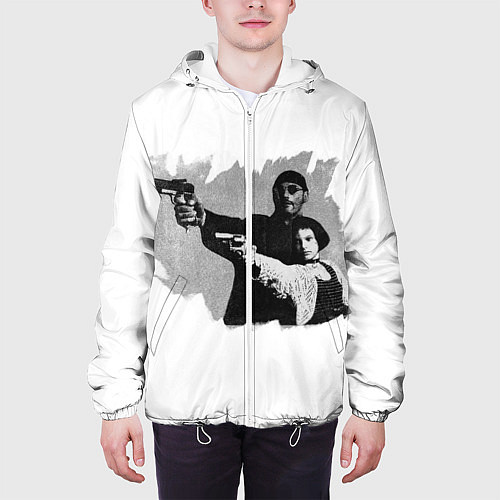 Мужская куртка Леон рисунок / 3D-Белый – фото 3