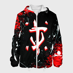 Куртка с капюшоном мужская Doom краски абстракция, цвет: 3D-белый