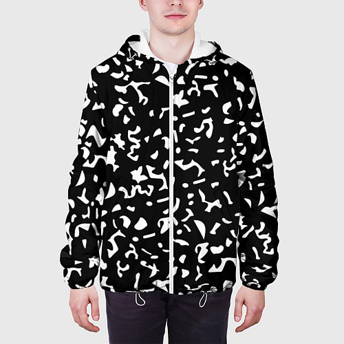 Мужская куртка Черный камуфляж / 3D-Белый – фото 3