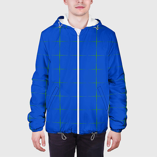 Мужская куртка Color blue stripes / 3D-Белый – фото 3