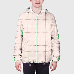 Куртка с капюшоном мужская Color white stripes, цвет: 3D-белый — фото 2