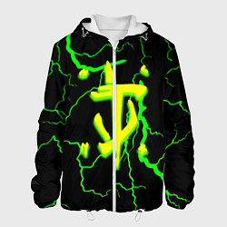 Куртка с капюшоном мужская Doom кислотный шторм молнии, цвет: 3D-белый