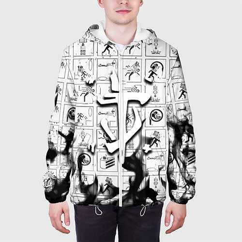 Мужская куртка Doom x portal fire / 3D-Белый – фото 3