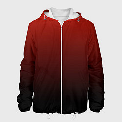 Куртка с капюшоном мужская Red gradient, цвет: 3D-белый