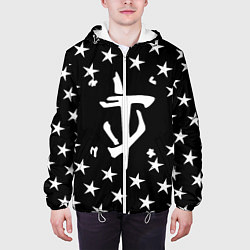Куртка с капюшоном мужская Doom star, цвет: 3D-белый — фото 2