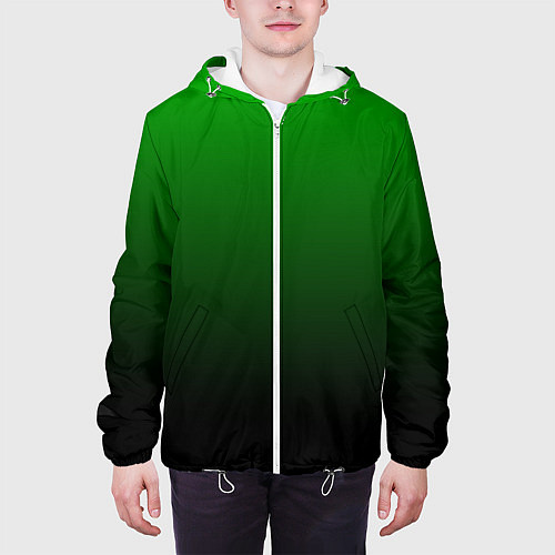 Мужская куртка Green gradient / 3D-Белый – фото 3