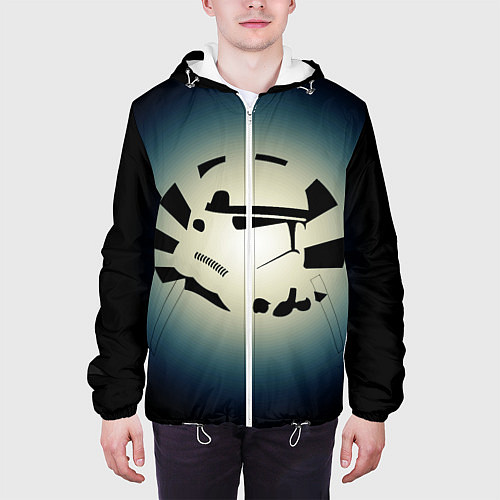 Мужская куртка Имперский штурмовик - градиент / 3D-Белый – фото 3