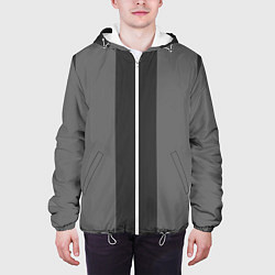 Куртка с капюшоном мужская Color black and grey, цвет: 3D-белый — фото 2