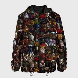 Куртка с капюшоном мужская Дисайплс 2 - Портреты юнитов паттерн, цвет: 3D-черный