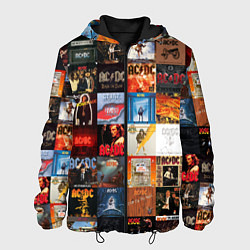 Куртка с капюшоном мужская AC DC - обложки альбомов и песен, цвет: 3D-черный