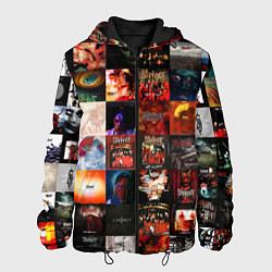 Куртка с капюшоном мужская Slipknot - обложки альбомов и песен, цвет: 3D-черный