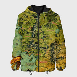 Куртка с капюшоном мужская Властелин колец карта цветная, цвет: 3D-черный