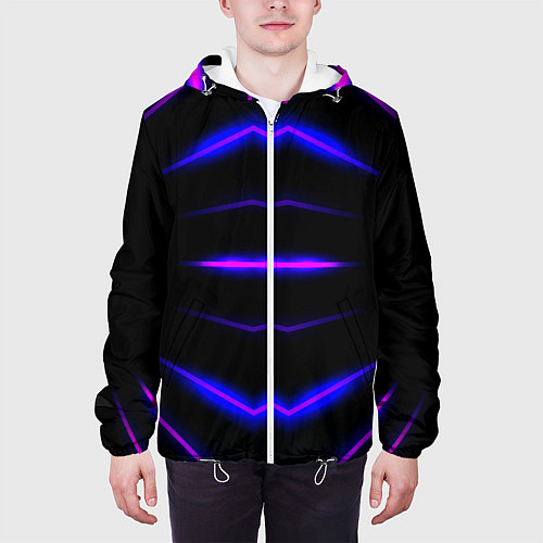 Мужская куртка Color black neon / 3D-Белый – фото 3