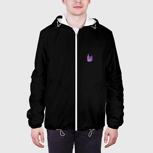 Мужская куртка Neon forest / 3D-Белый – фото 3