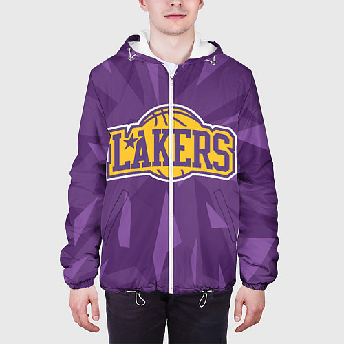 Мужская куртка NBA Los Angeles Lakers / 3D-Белый – фото 3