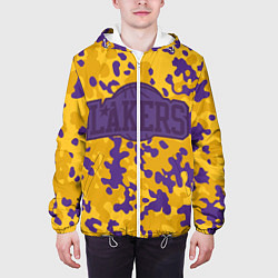Куртка с капюшоном мужская NBA LA Lakers, цвет: 3D-белый — фото 2