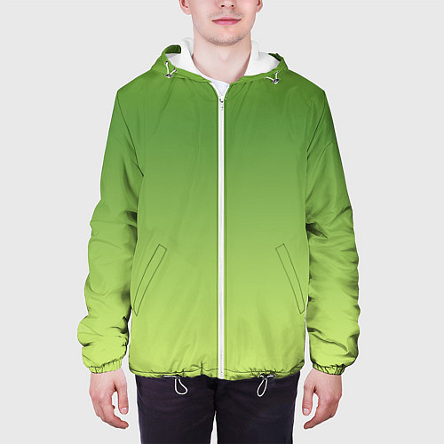 Мужская куртка Color green yellow / 3D-Белый – фото 3