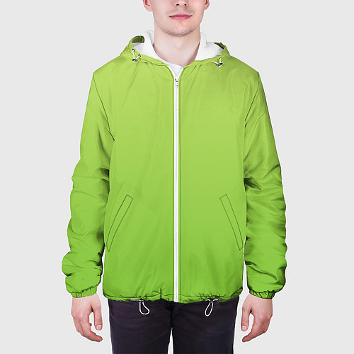 Мужская куртка Color lime green / 3D-Белый – фото 3