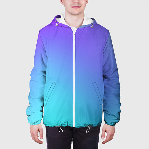Мужская куртка Color multi-colored gradient / 3D-Белый – фото 3