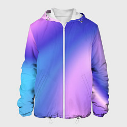 Куртка с капюшоном мужская Color multicolored gradient, цвет: 3D-белый
