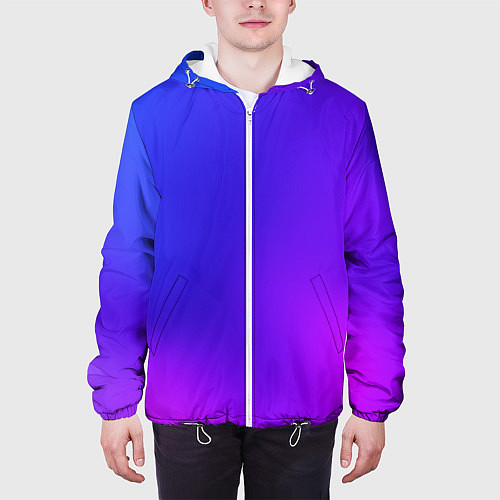 Мужская куртка Color multicolored gradient / 3D-Белый – фото 3
