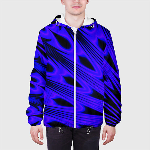 Мужская куртка Color neon blue / 3D-Белый – фото 3