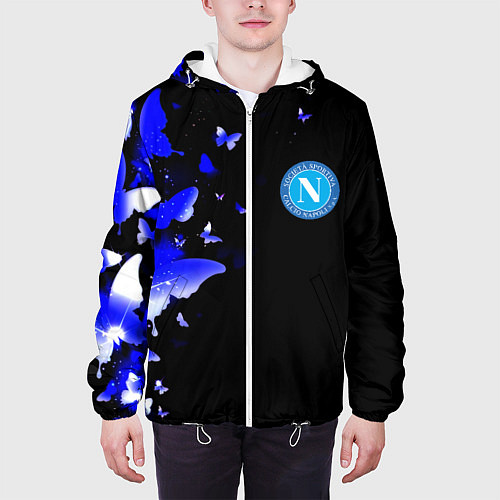 Мужская куртка Наполи бабочки текстура / 3D-Белый – фото 3