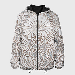 Куртка с капюшоном мужская Вензельные цветы, цвет: 3D-черный