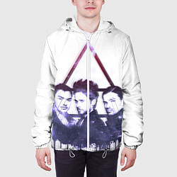 Куртка с капюшоном мужская 30 seconds to mars, цвет: 3D-белый — фото 2