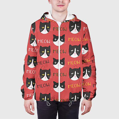 Мужская куртка Meow / 3D-Белый – фото 3